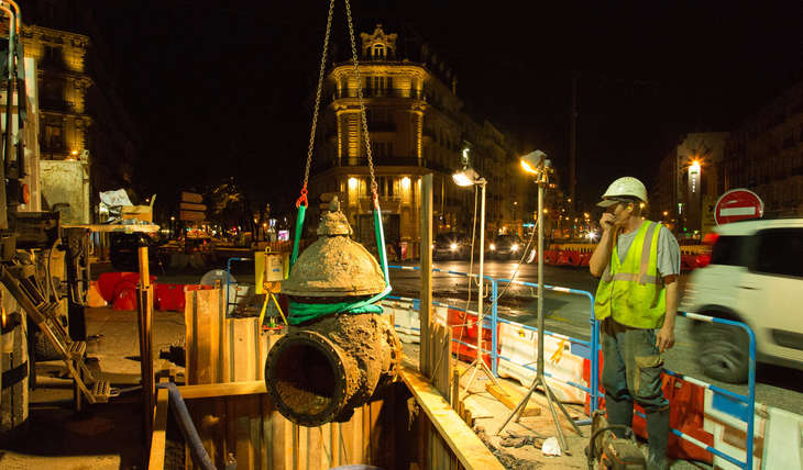 Chantier pont de l'Europe à Grenoble